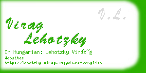 virag lehotzky business card